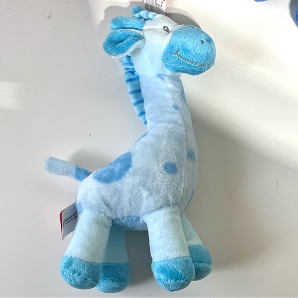 Glitzy Dinosaurs and giraffe Rattle Plush Toys - Picture 2 of 4